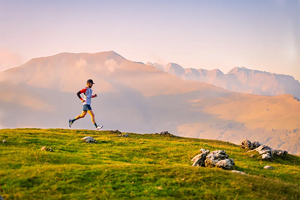 Triathlet bei einem Wettkampf